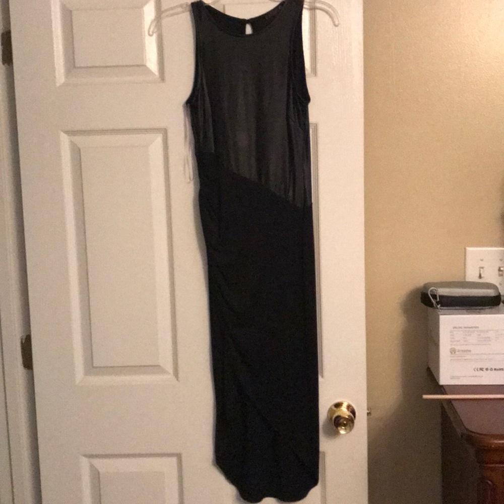 Guess evening dress. Leather And silk